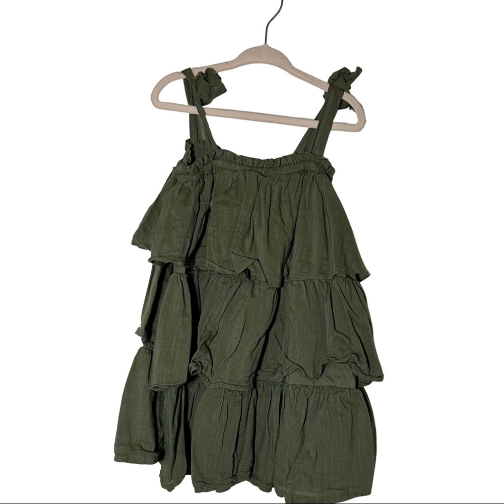 Old Navy Olive Toddler Tiered Dress